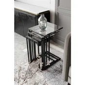Hanah Home Mira set stolica (umetnuti), crna/providna (3 kom)