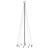Vidaxl Božično drevo s konico 310 modrih LED diod 300 cm