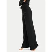 Roxy Spodnji del trenirke Rise & Vibe New Rib ERJNP03673 Črna Relaxed Fit
