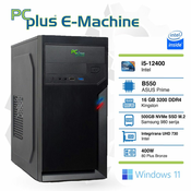 PCPLUS E-stroj i5-12400 16GB 500GB NVMe SSD Windows 11 Pro Desktop