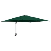 Vidaxl Vrtni dežnik Zelena 248,5 x 247,5 x 160 cm Poliester in jeklo