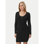 Guess Pletena obleka W6BK89 Z1921 Črna Regular Fit