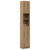 Vidaxl Kopalniška omarica Artisan hrast 32x25,5x190 cm inženirski les