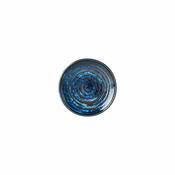Moder keramičen krožnik MIJ Copper Swirl, o 17 cm