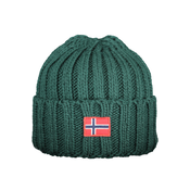 Zelena pletena kapa z norveško zastavo