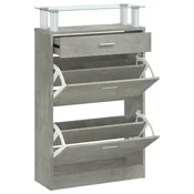 Ormaric za cipele boja betona 63x24x104 cm konstruirano drvo