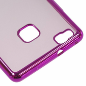Silikonski ovitek z okvirjem za Huawei P9 lite, roza