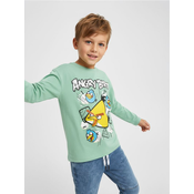 Sinsay - Majica dugih rukava Angry Birds - svetlo zelena