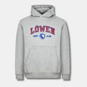 LÖWEN | Kolekcija | Club Hoodie | Siva | Jopica s kapuco za pikado