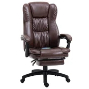 Homestar Pisarna stol z nastavljivim naslonom naslonjalom za noge in masažo 685x685x113-121 cm rjava