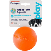 Planet Dog Squeak Ball blue 7,5 cm - orange
