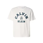 Calvin Klein Jeans Majica 20S COLLEGE temno modra / bela