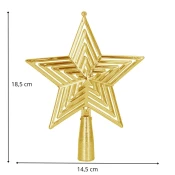 Springos CA1199 Božični okras Zvezda zlata 14,5 cm