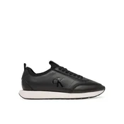 Calvin Klein Superge Retro Runner Sock Panl Lth Neo HW0HW03118 Črna
