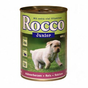 Rocco Junior 6 x 400 g - Perad i divljac + riža + kalcij