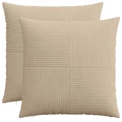 vidaXL Prevleka za blazino 2 pcs ALMELO Taupe 70 x 70 cm korduroy