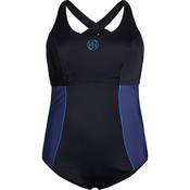Swim by Zizzi Športne enodelne kopalke SSPORT modra/azur/črna