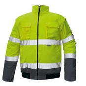 CLOVELLY pilotska jakna HV rumena/navy 2XL