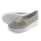 Mona Shoes Ženske mokasine, Kožne, Sive