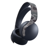 Sony PULSE 3D, Žičano i bežično, Igranje, Slušalice, Kamuflažno, Sivo