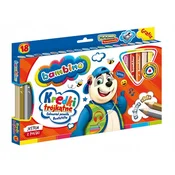 Šolske barvice BAMBINO 18 barv Jumbo trikotne 12 BARV