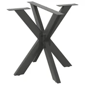 Vidaxl Noge jedilne mize pajkove oblike antracitne 85x85x(72-73) cm jeklo