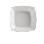 EVVIVA globok krožnik Margherita, porcelan, bela, 21x21 cm