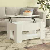 Stolic za kavu bijeli 79 x 49 x 41 cm od konstruiranog drva