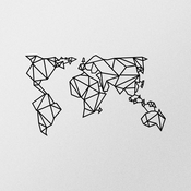 WALLXPERT Zidna dekoracija World Map Metal Decor