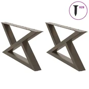 Noge za klub stolic 2 kom. Prirodni celik 70 x (30-31,3) cm Celik