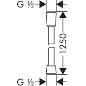 Hansgrohe pršna cev Isiflex (28272000), 1,25 m