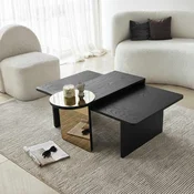 Hanah Home Set klub stolova Luna, 2 komada, Crna