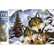 Norimpex - Puzzle Diamond Painting Vlčia rodina 30x40cm - 1 - 39 kosov