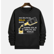 MAFIMI Ženski duks Ako želite da budem dobre volje, Crni