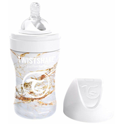 Bočica za bebe Twistshake - Mramorno bijela, nehrđajući čelik, 260 ml