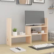 vidaXL Stojalo za zaslon (39-72)x17x43 cm trdna borovina