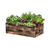 ATMOWOOD Lesena visoka greda 120 x 60 x 40 cm - ožgana
