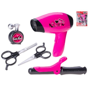 Frizerski set s fenom na baterije in dodatki 5 kosov