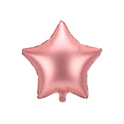 PartyDeco Folija balon z zvezdico, rožnato zlato, 48 cm