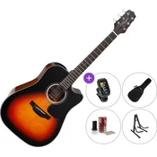 Takamine GD30CE SET 2 Brown Sunburst Elektro-akusticna dreadnought