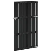 Vrtna vrata 100 x 180 cm WPC i aluminij Crna