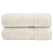 Vidaxl Premium brisače za goste SOLUND 2 kosa kremne barve 30x50 cm 600 g/m2