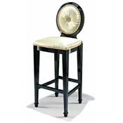 Casa Padrino Luxury Baroque Bar Chair Gold/Black H. 121 cm - Made in Italy