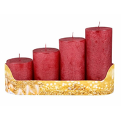 eoshop Adventne sveče GRADED rustikalna kovina d5x6/8/10/12cm 4ks