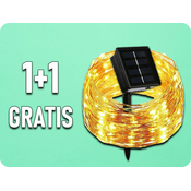 Forever Light Solarna LED bakrena veriga 20m+2m, 200xLED, 600mAh, 8 funkcij, IP44, topla bela, 1+1 gratis! [RTV100387]