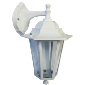 Bašt. fenjer nadole IP44 za 230V/60W+porc.grlo E27 beli Elit+