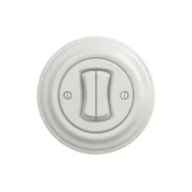 Reblig - Retro keramicki beli dvostruki prekidac za stepenište sa okvirom br. 6+6