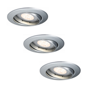 Paulmann 92516 - KOMPLET 3xLED-GU10/3,5W Kopalniška vgradna svetilka 230V