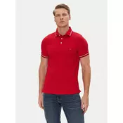 TOMMY HILFIGER Majica crvena / boja vina / bijela