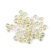 Mavrične plastične kroglice O8 mm - (915) rumena (10 g)
